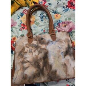 Nena and Co La Reyna OOAKSHELL Tie Dye Leather Bag